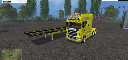 Scania Longline and US Flatbed Trailer Cat Edition